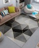 Nordic abstract geometric living room carpet with lines, coffee table and sofa blanket, decorative wall-to-wall bedroom carpet in stock.