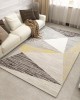 Nordic abstract geometric living room carpet with lines, coffee table and sofa blanket, decorative wall-to-wall bedroom carpet in stock.