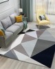 Nordic abstract geometric living room carpet with lines, coffee table and sofa blanket, decorative wall-to-wall bedroom carpet in stock.