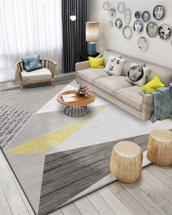 In stock: 3D printed carpets, Nordic geometric doormats, bedroom bay window bedside rugs, and living room coffee table sofa rugs