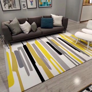 New autumn/winter geometric living room coffee table rug, bedroom bedside wall-to-wall carpet 3D printed rectangular bathroom doormat