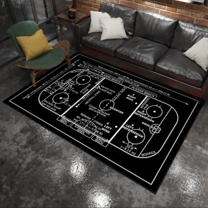 Cross-border new sports-style tactical board, living room sofa rug, home sports-style bedside rug, drop-shipping rug