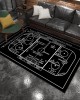 Cross-border new sports-style tactical board, living room sofa rug, home sports-style bedside rug, drop-shipping rug