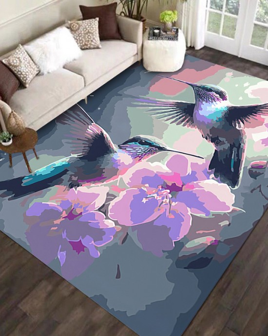 Cross-border TEMU cross-border abstract oil painting carpet for living room, large, full-coverage, non-slip and stain-resistant sofa blanket