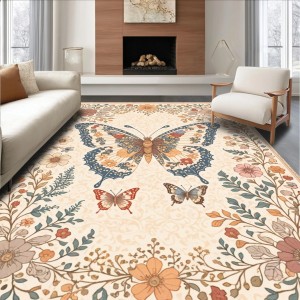 Cross-border American-style wall-to-wall living room carpet, absorbent, stain-resistant, easy-to-care sofa rug, outdoor balcony decorative rug.
