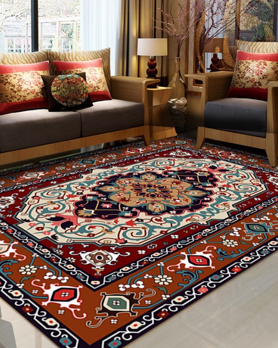 Cross-border Bohemian Living Room Carpet, Non-Slip, Stain-Resistant, Easy-Care, Sofa Blanket, Coffee Table Mat, Bedroom Bedside Blanket Cross-border Bohemian Living Room Carpet, Non-Slip, Stain-Resistant, Easy-Care, Sofa Blanket, Coffee Table Mat, Bedroom Bedside Blanket