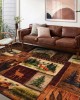 Cross-border American retro ethnic-style living room wall-to-wall carpet, non-slip and stain-resistant, bedroom, easy-care, bedside rug available for shipping Cross-border American retro ethnic-style living room wall-to-wall carpet, non-slip and stain-resistant, bedroom, easy-care, bedside rug available for shipping