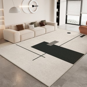 Living room carpets, stain-resistant and easy-care, Nordic-lined, non-slip, wear-resistant crystal velvet carpets, home insulation and warmth