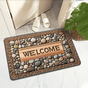 Temu labelled retro entrance doormats, absorbent, non-slip, easy-care entryway mats, cross-border supply