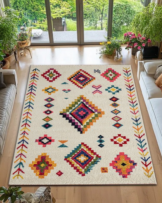 Nordic thickened crystal velvet floor mats, stain-resistant, non-slip, full-length easy-care large carpet available for dispatch