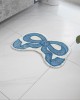 Amazon shaped bow faux cashmere floor mat, absorbent bathroom doormat, easy-care entrance doormat in stock.