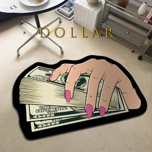 US dollar bill cross-border doormat, factory wholesale, Amazon entryway floor mat, wear-resistant decorative entryway mat