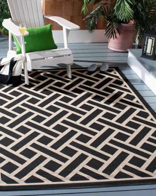 Cross-border outdoor camping rug, stain-resistant, large living room wall-to-wall sofa coffee table mat, porch/entrance door mat