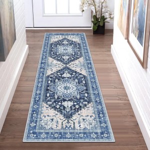Cross-border TEMU Amazon vintage American hallway carpet, non-slip and stain-resistant, easy-care floor mat for living room and balcony