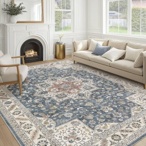 Cross-border vintage Persian carpet, home living room, non-slip and dust-resistant carpet, easy-care carpet for hotels and B&Bs