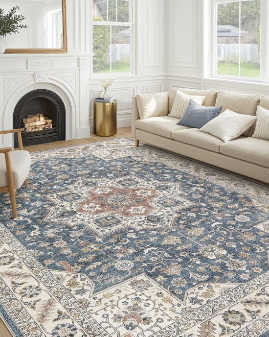 Cross-border vintage Persian carpet, home living room, non-slip and dust-resistant carpet, easy-care carpet for hotels and B&Bs Cross-border vintage Persian carpet, home living room, non-slip and dust-resistant carpet, easy-care carpet for hotels and B&Bs