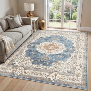 Cross-border Amazon Persian carpet, living room, stain-resistant, non-slip sofa blanket, bedroom wall-to-wall, skin-friendly, easy-care bedside rug