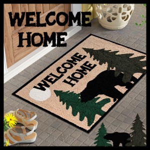 Cross-border doormat, factory wholesale, Amazon entryway mat, Welcome series stain-resistant mat.