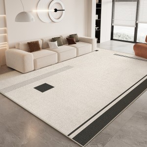 Living room carpets, stain-resistant and easy-care, Nordic-lined, non-slip, wear-resistant crystal velvet carpets, home insulation and warmth