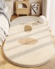 Simple striped imitation cashmere bedroom decorative non-slip rugs, thickened carpets for windowsills and bay windows In stock, available for shipping.