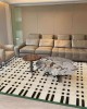 Wabi-sabi style living room rug, imitation cashmere non-slip carpet, luxurious large-area, full-coverage home bedroom bedside rug