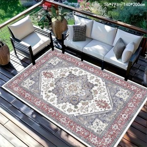 Cross-border TEMU Persian print carpet, easy-care sofa blanket for the living room, non-slip coffee table mat for the balcony.
