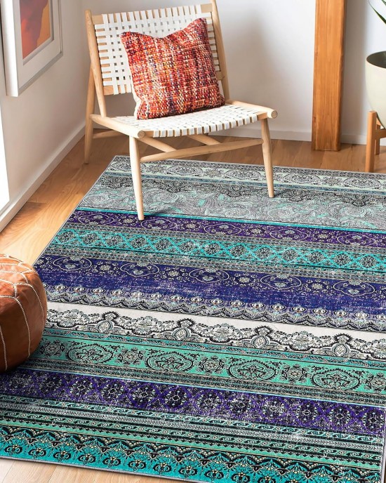 Cross-border ethnic living room carpet, vintage Moroccan Southwest tribal rug, home B&B/hotel hallway rug