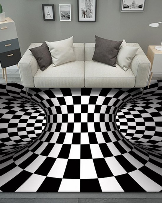 Cross-border carpets, living room sofa rugs, 3D vortex wall-to-wall carpets, creative three-dimensional floor mats available for shipping