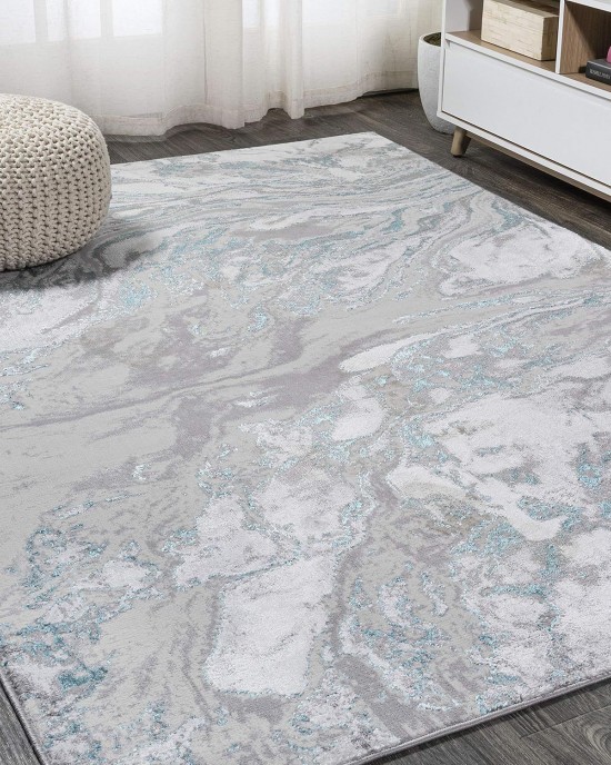 Cross-border Nordic abstract marble carpet, non-slip, stain-resistant, easy-to-care sofa rug for the living room, bedroom, decorative bedside rug.