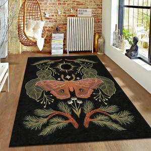 American retro animal carpet, living room decorative wall-to-wall rug, stain-resistant and wear-resistant area rug for bedroom bedside rug