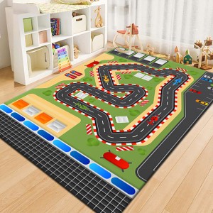 Creative cartoon educational, stain-resistant, and easy-care children's room carpet, car play mat, soundproof and cooling mat (shipping available)