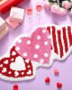 Cross-border Valentine's Day shaped faux cashmere floor mat, non-slip entrance bathroom doormat, easy-care bathroom doormat.