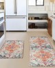 Temu cross-border retro American kitchen mats, labelable, non-slip, absorbent, and stain-resistant striped floor mats for home use.