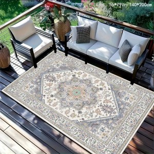 Cross-border TEMU Persian print carpet, easy-care sofa blanket for the living room, non-slip coffee table mat for the balcony.