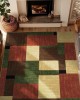 Cross-border Amazon abstract geometric print rug, non-slip, easy-care sofa coffee table mat for living room decoration.
