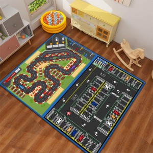 Creative cartoon educational, stain-resistant, and easy-care children's room carpet, car play mat, soundproof and cooling mat (shipping available)