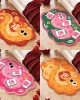 Year of the Snake bedside rug, bedroom, Spring Festival decoration, cartoon-style plush non-slip strip floor mat.