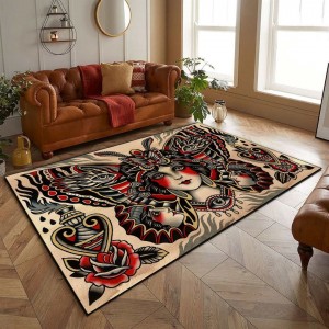 Amazon cross-border Halloween carpet, non-slip, stain-resistant, easy-care carpet, bedroom decorative bedside rug, available for shipping.