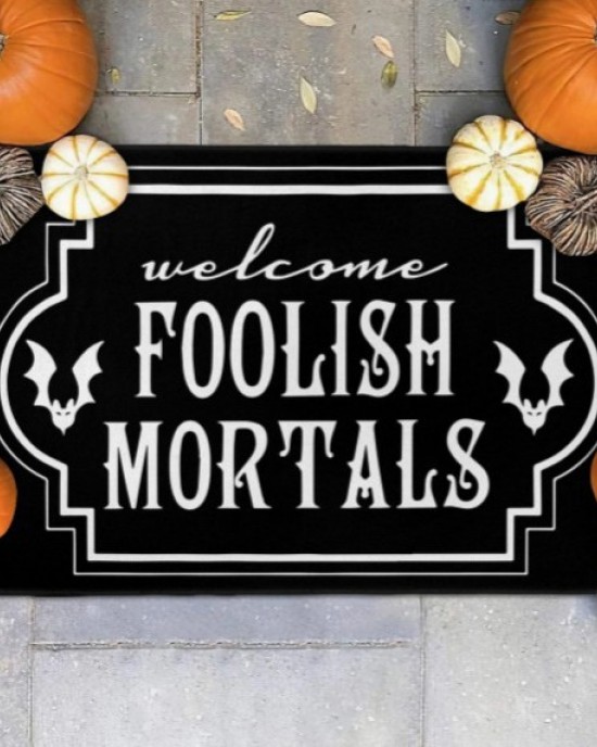 Cross-border Amazon Halloween floor mat, stain-resistant, easy-care floor mat for the home entryway, non-slip, absorbent floor mat for the bathroom.