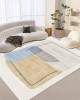 Modern minimalist geometric living room carpet, factory direct wholesale, printed washable floor mat for home use.