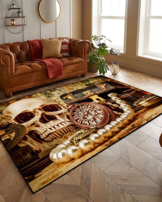 Amazon cross-border Halloween carpet, non-slip, stain-resistant, easy-care carpet, bedroom decorative bedside rug, available for shipping.