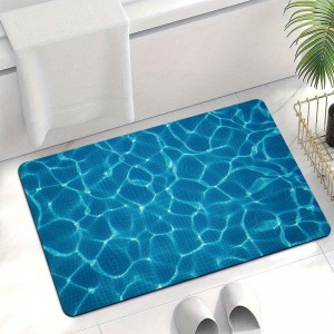 Creative visual corrugated diatom mud floor mat, absorbent, quick-drying floor mat for the bathroom, easy-care floor mat for the entryway.