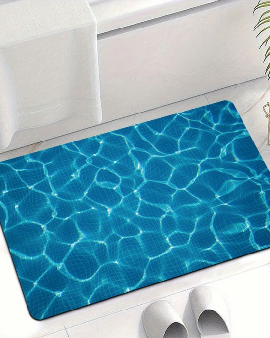 Creative visual corrugated diatom mud floor mat, absorbent, quick-drying floor mat for the bathroom, easy-care floor mat for the entryway. Creative visual corrugated diatom mud floor mat, absorbent, quick-drying floor mat for the bathroom, easy-care floor mat for the entryway.