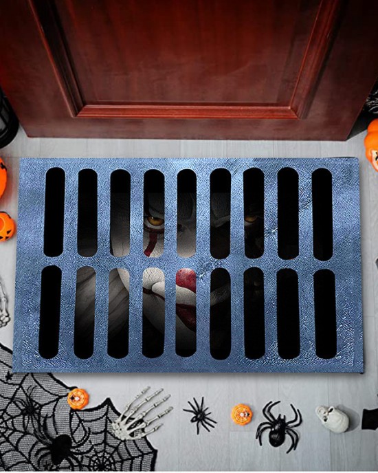 Amazon cross-border clown Halloween series printed floor mats for home entryways, stain-resistant, wear-resistant, and easy-care doormats.