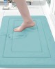 Temu Amazon spot shipping, cross-border zigzag pattern coral fleece floor mat, factory wholesale, non-slip bathroom mats