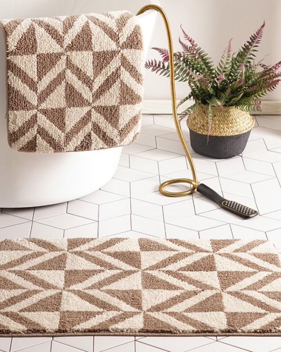 Cartoon imitation cashmere floor mats, absorbent bathroom doormats, non-slip floor mats for bathrooms Cross-border water doormats