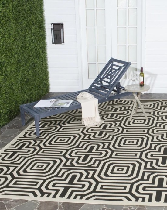 Cross-border outdoor camping rug, stain-resistant, large living room wall-to-wall sofa coffee table mat, porch/entrance door mat