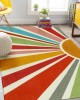 Simple line faux cashmere sun pattern bedroom decorative carpet, bedside rug, non-slip living room thickened carpet in stock. Simple line faux cashmere sun pattern bedroom decorative carpet, bedside rug, non-slip living room thickened carpet in stock.