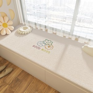 Useful all-season bedroom balcony mat, high-end absorbent mat, non-slip, stain-resistant, and easy-care imitation cashmere bay window mat.