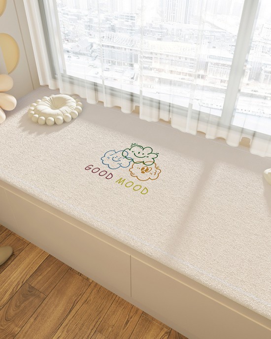 Useful all-season bedroom balcony mat, high-end absorbent mat, non-slip, stain-resistant, and easy-care imitation cashmere bay window mat.